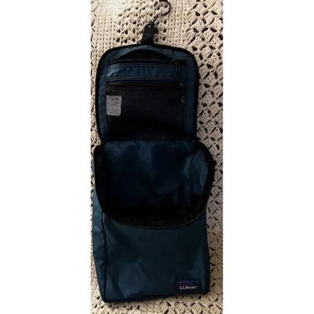 Vintage 80s LL Bean Small Hunting Utility Bag w/Hook Nylon Teal Outdoors Camping